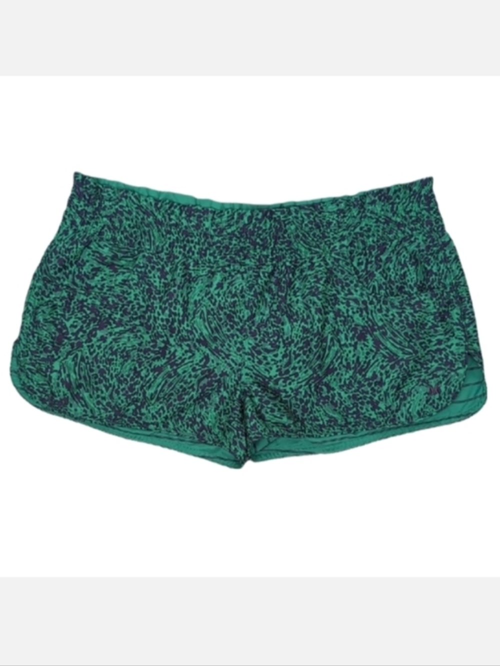 Hurley Reversible Shorts Striped Animal Print Dolphin Hem Sporty Womens Size XL